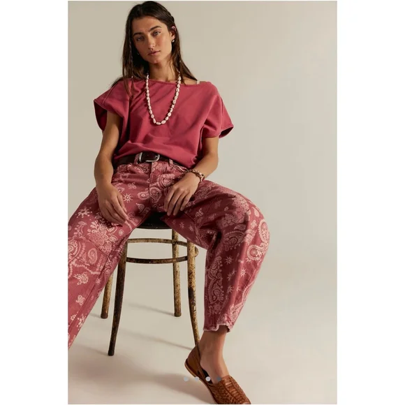 NWOT Free People Ventura Tee Slouchy Oversized L - Picture 1 of 5